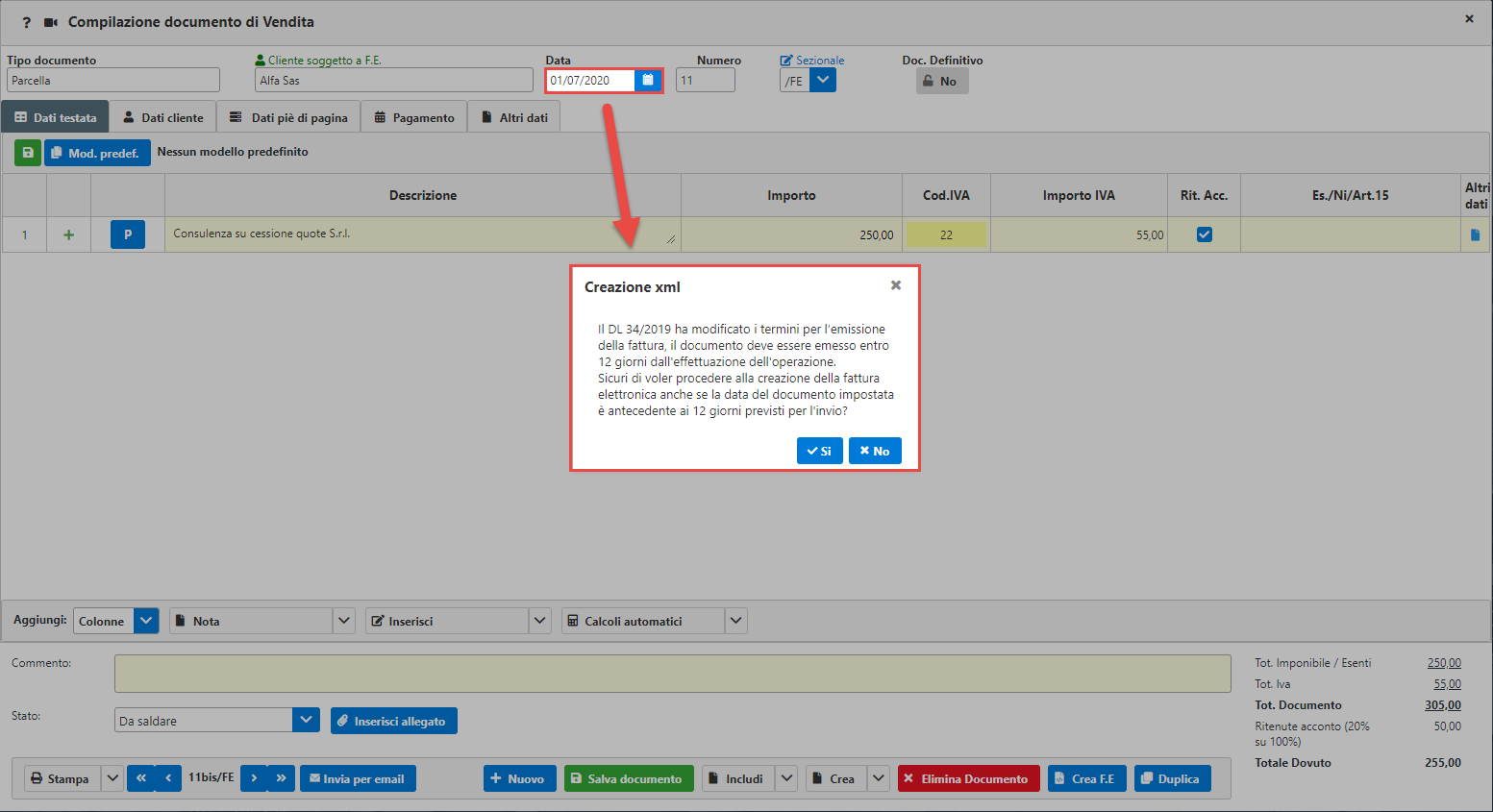 Blocco creazione file XML per termini d’invio superati. Che fare? - 1