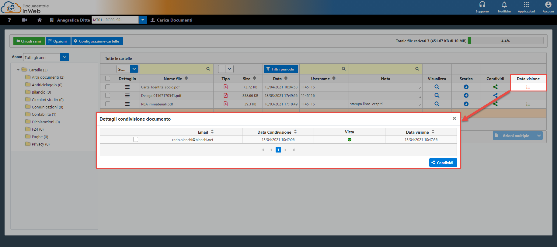 Come condividere documenti con clienti esterni (senza area GB)? - 10