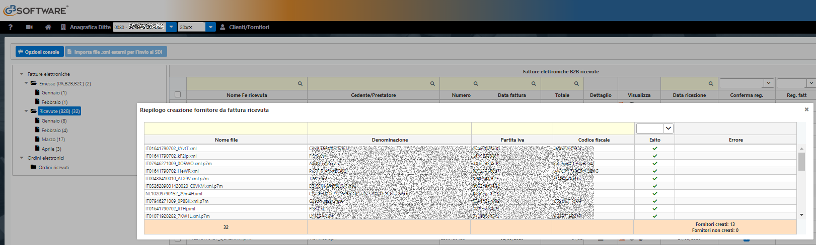 Come creare le anagrafiche dei fornitori dalle fatture ricevute in Console? - 2