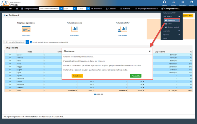 Come gestire un magazzino con Fatturazione GB inWeb?