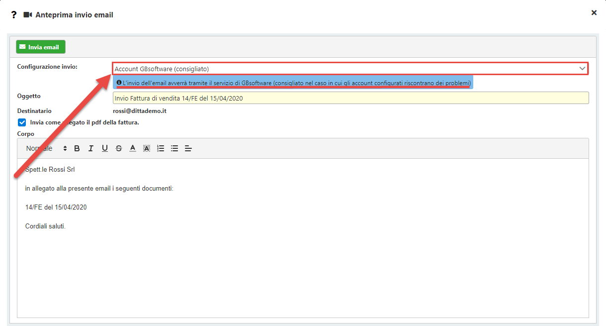 Come inviare documenti anche senza e-mail configurata? - 2