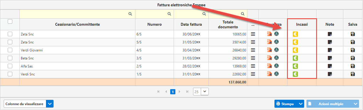 Come vedere e stampare un estratto conto delle fatture emesse? - 1